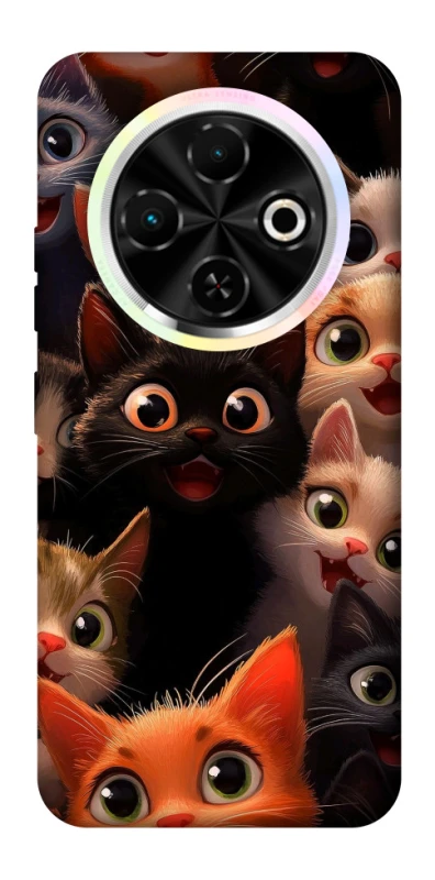 Чехол на TECNO Spark 30C happy cats фото 1 из 1