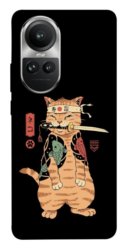 Чехол на Oppo Reno 10 Кот-самурай фото 1 из 1