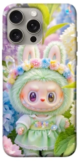 Чехол на Apple iPhone 15 Pro Max (6.7") Labubu & Flowers ver.2 фото 1 из 1