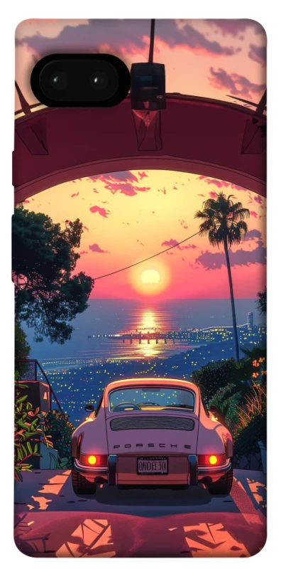 Чехол на Google Pixel 7a Porsche at sunset фото 1 из 1