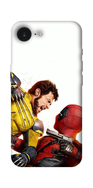 Чехол на Apple iPhone 16e (6.1") Deadpool and Wolverine фото 1 из 1