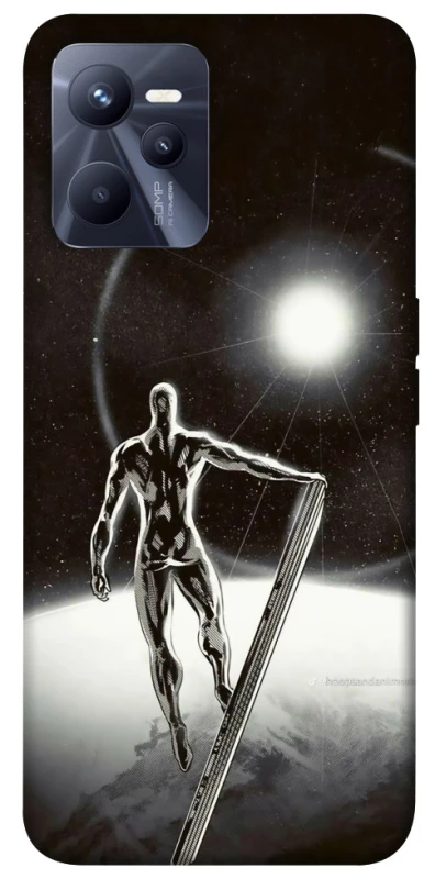 Чехол на Realme C35 Серебряный сёрфер фото 1 из 1