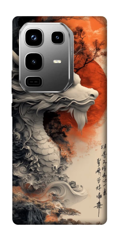 Чехол на Infinix Note 50 Pro white dragon фото 1 из 1