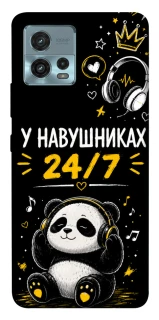 Чехол на Motorola Moto G72 У навушниках 24/7 фото 1 из 1