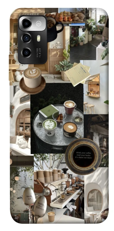 Чехол на ZTE Blade A72 Coffee collage ver.4 фото 1 из 1