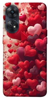 Чехол на Oppo Reno 8T 4G Many hearts фото 1 из 1