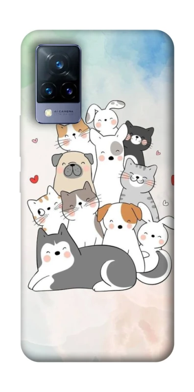 Чехол на Vivo V21 Funny Pets ver.2 фото 1 из 1