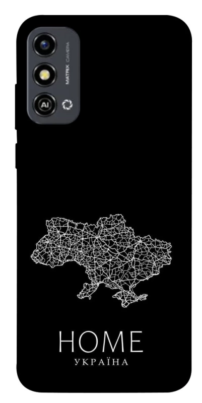 Чохол на ZTE Blade A53 Ukraine black map фото 1 з 1