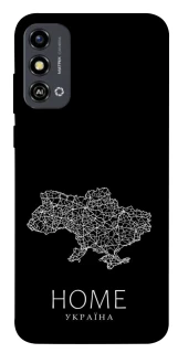Чехол на ZTE Blade A53 Ukraine black map фото 1 из 1