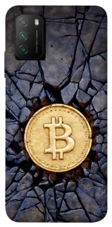 Чехол на Xiaomi Poco M3 Bitcoin cracks фото 1 из 1