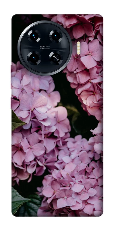 Чехол на TECNO Spark 20 Pro+ Розовые гартензии фото 1 из 1