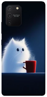 Чехол на Samsung Galaxy S10 Lite Чехол кот с кофе фото 1 из 1