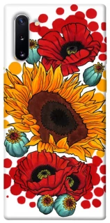 Чохол на Samsung Galaxy Note 10 Соняшники та маки фото 1 з 1