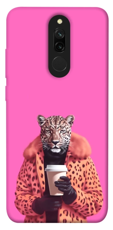 Чохол на Xiaomi Redmi 8 Леопард з кавою фото 1 з 1