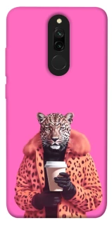 Чохол на Xiaomi Redmi 8 Леопард з кавою фото 1 з 1