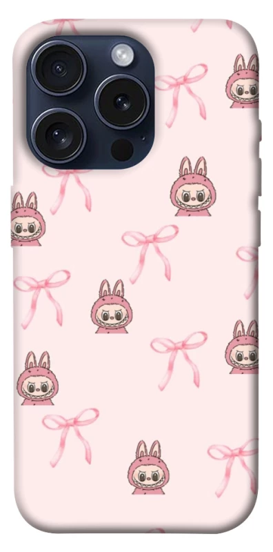 Чохол на Apple iPhone 15 Pro (6.1") Pink bows and Labubus фото 1 з 1