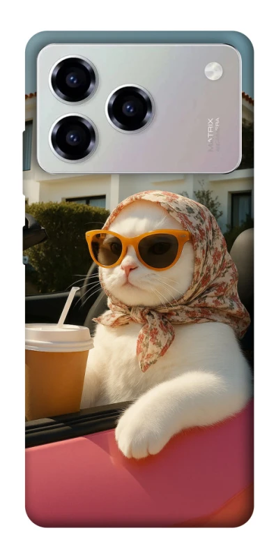 Чехол на ZTE Blade A76 Stylish Cat Cruise фото 1 из 1