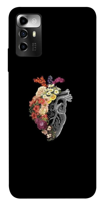 Чохол на ZTE Blade A72 Heart with flowers фото 1 з 1
