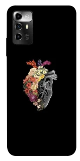 Чохол на ZTE Blade A72 Heart with flowers фото 1 з 1