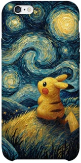 Чохол на Apple iPhone 6/6s plus (5.5") Pikachu and Van Gogh фото 1 з 1
