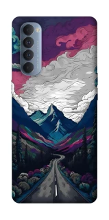 Чехол на Oppo Reno 4 Pro Нарисованные горы фото 1 из 1