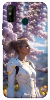 Чехол на TECNO Spark 6 Go Cyber space girl ver.1 фото 1 из 1