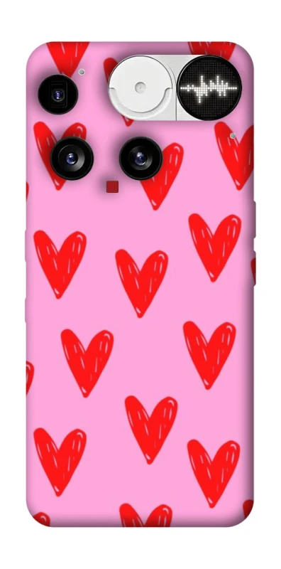 Чехол на Nothing Phone (3) Red hearts 2 фото 1 из 1