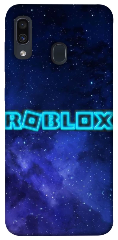 Чохол на Samsung Galaxy A20 / A30 Roblox Space Logo Blue фото 1 з 1