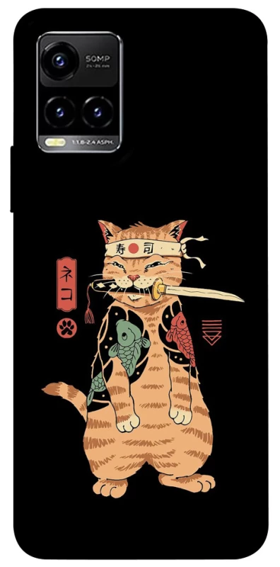 Чохол на Vivo Y21 / Y33s Кіт-самурай фото 1 з 1