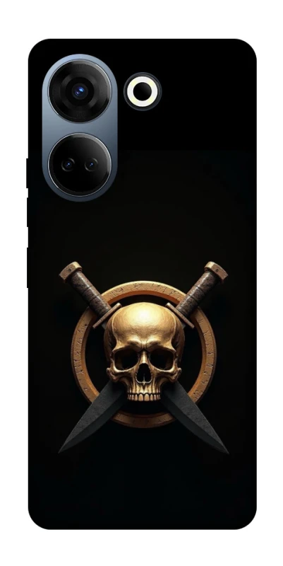 Чохол на TECNO Camon 20 Pro (CK7n) Golden Skull фото 1 з 1