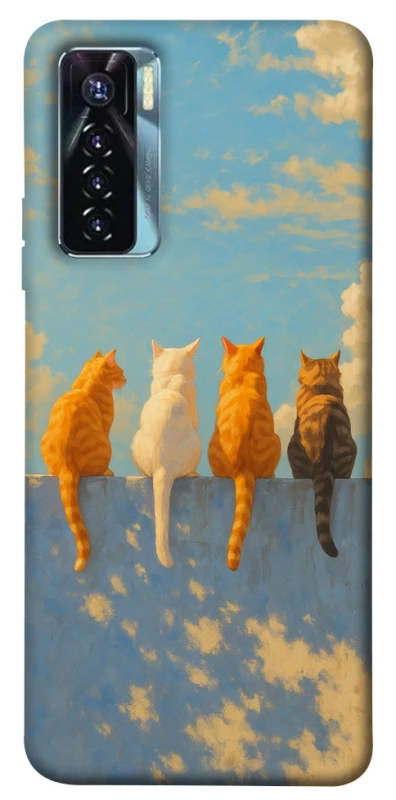 Чохол на TECNO Camon 17 Pro cats on wall фото 1 з 1