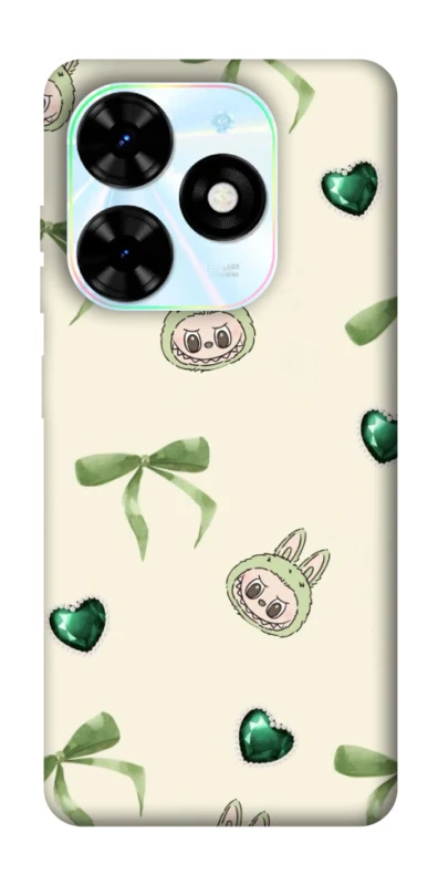 Чохол на TECNO Spark Go 2024 Labubu Green Heart фото 1 з 1
