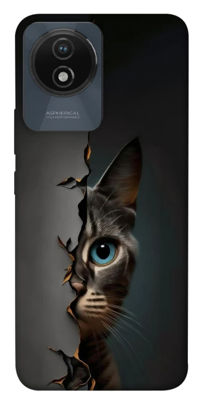 Чехол на Vivo Y02 Кот-подглядыватель v2 фото 1 из 1