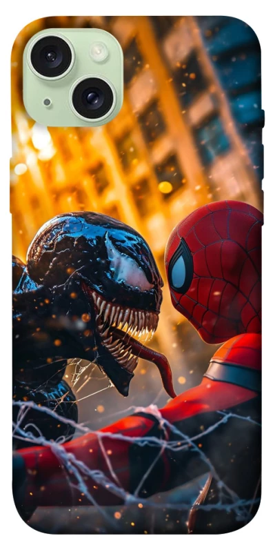 Чохол на Apple iPhone 15 Plus (6.7") Venom vs Spiderman фото 1 з 1