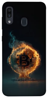 Чохол на Samsung Galaxy A20 / A30 Fire Bitcoin фото 1 з 1
