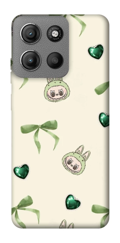 Чехол на Motorola Moto G15 4G Labubu Green Heart фото 1 из 1