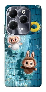Чохол на Infinix Hot 40 Pro Labubu in the pool фото 1 з 1