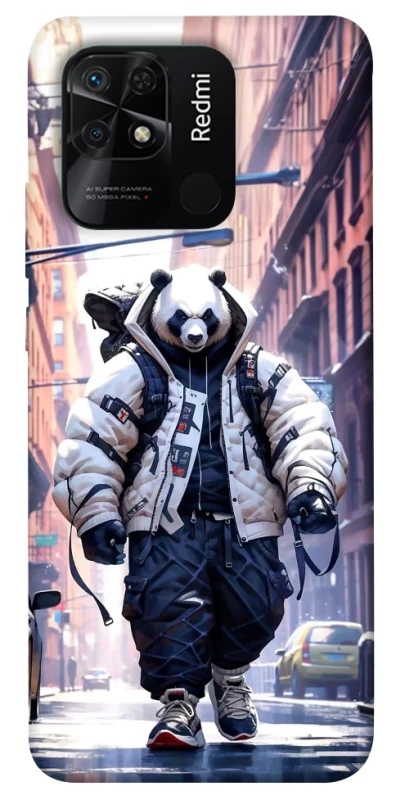 Чехол на Xiaomi Redmi 10C Панда курьер фото 1 из 1