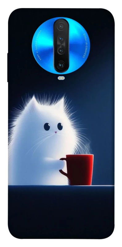 Чохол на Xiaomi Redmi K30 Чохол кіт з кавою фото 1 з 1