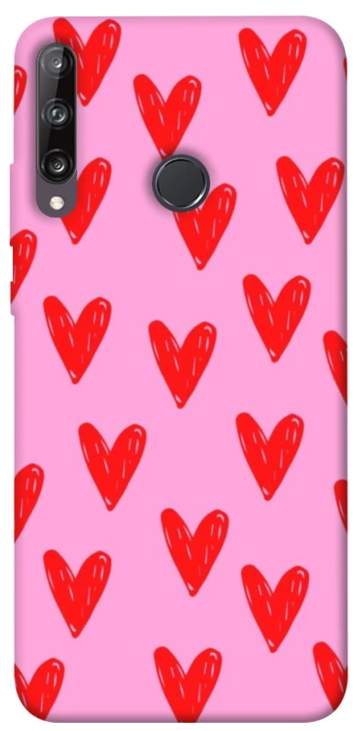 Чехол на Huawei P40 Lite E Red hearts 2 фото 1 из 1