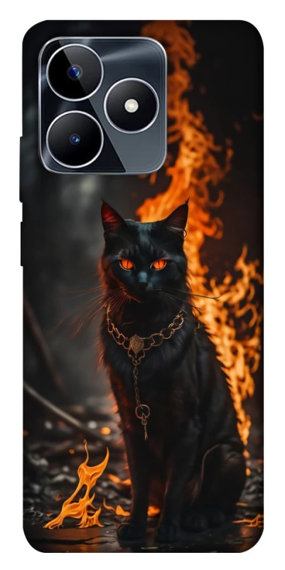 Чехол на Realme C53 Огненный кот фото 1 из 1