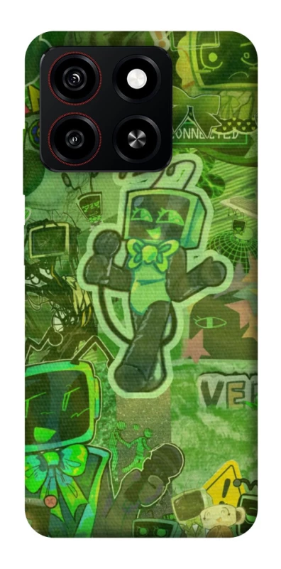 Чехол на ZTE Blade A35 4G Dandysworld tv green theme фото 1 из 1