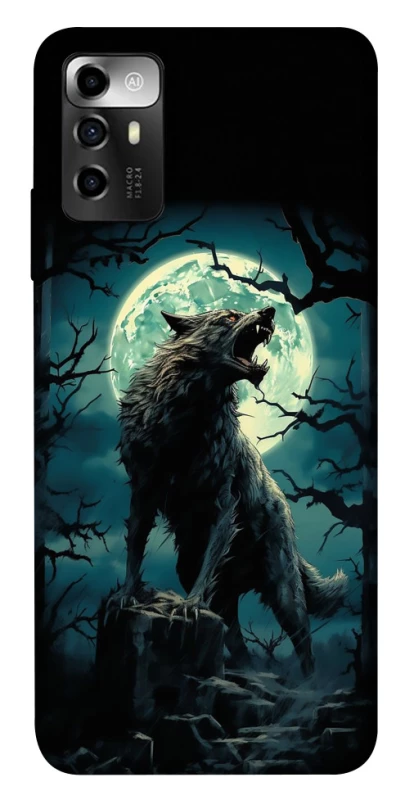 Чехол на ZTE Blade A72 Волк под луной фото 1 из 1