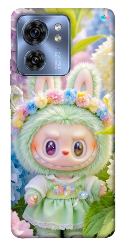 Чохол на Motorola Edge 40 Labubu & Flowers ver.2 фото 1 з 1