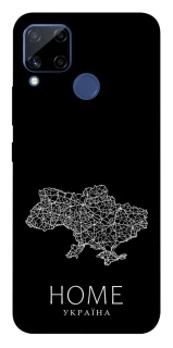 Чохол на Realme C15 Ukraine black map фото 1 з 1
