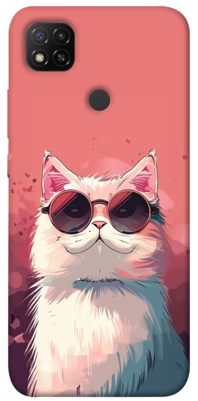 Чохол на Xiaomi Redmi 9C Сat with glasses фото 1 з 1