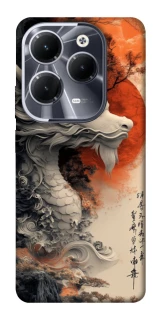 Чехол на Infinix Hot 40 white dragon фото 1 из 1