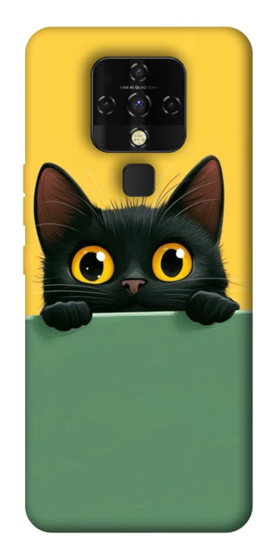Чехол на TECNO Camon 16 SE Black cat v2 фото 1 из 1