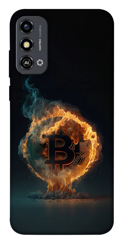 Чехол на ZTE Blade A53 Fire Bitcoin фото 1 из 1
