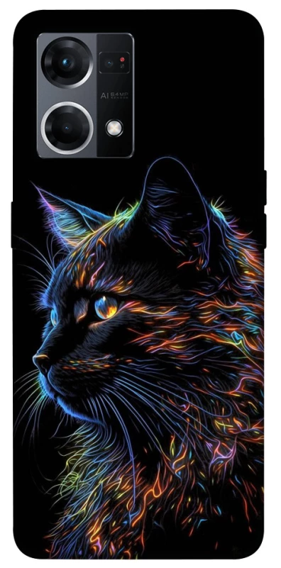 Чохол на Oppo Reno 7 4G Чорний кіт фото 1 з 1